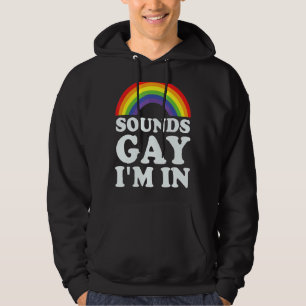 Gay pride Manar Women Lgbt Rainbow Ljud Gay I är j Hoodie