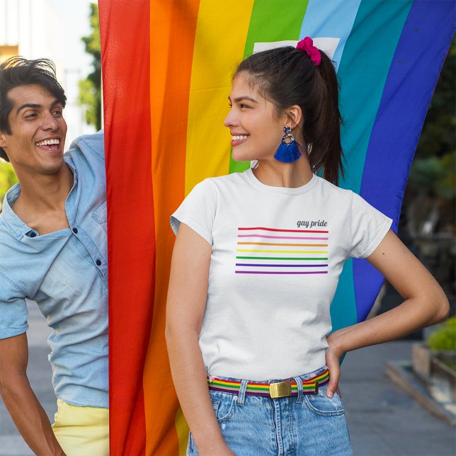 Gay pride Month White HBT TQ Rainbow Womens T Shirt (Skapare uppladdad)