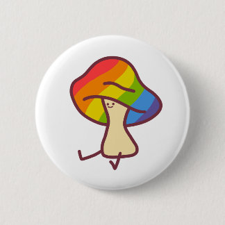 Gay Pride Mushroom Pin Knapp