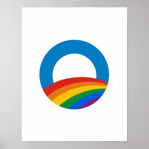 Gay pride Obama T-shirt Poster