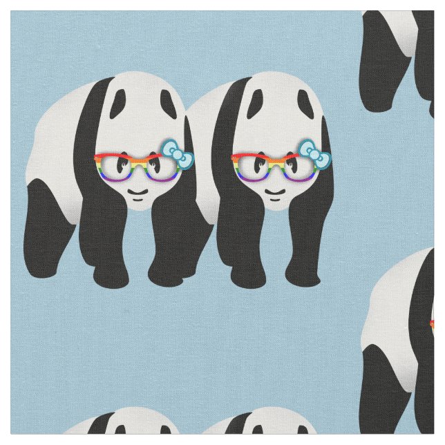 Gay pride Pandas Tyg (Närbild)
