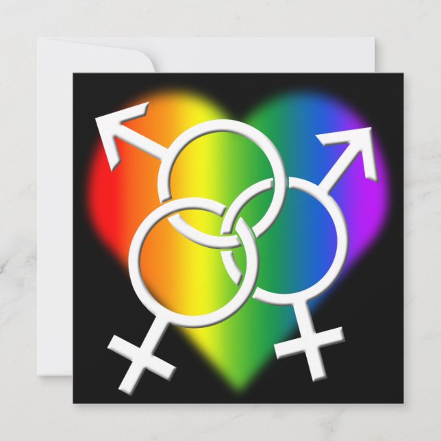 Gay pride-partsinbjudan till Kärlek-kort för samma Inbjudningar (Framsida)