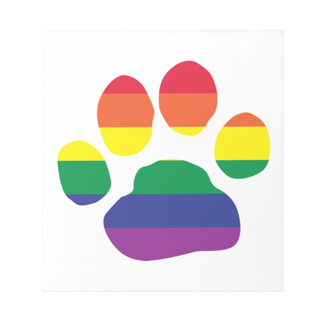 Gay pride Paw-utskrift Anteckningsblock (Framsida)
