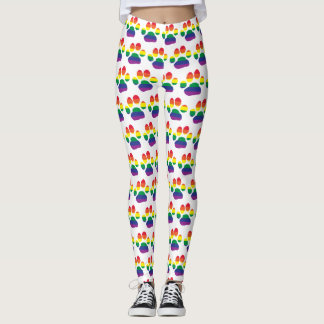 Gay pride Paw-utskrift Leggings