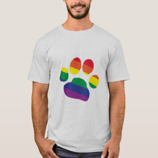 Gay pride Paw-utskrift T Shirt