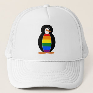 gay pride Penguin - HBT Penguin Truckerkeps