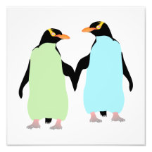 Gay pride Penguins Holding Händer