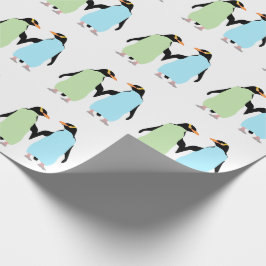 Gay pride Penguins Holding Händer Presentpapper