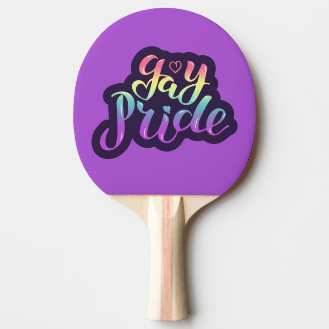 Gay pride pingisracket (Framsidan)