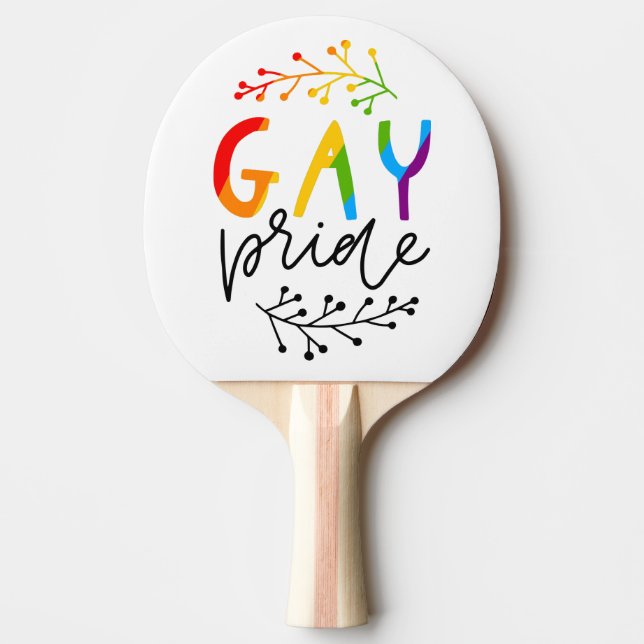 Gay pride pingisracket (Framsidan)