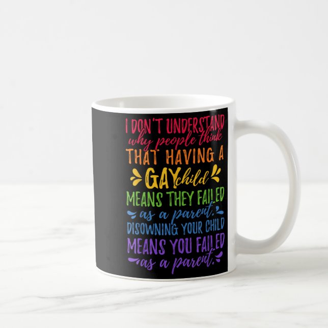 Gay Pride - Proud Parent Mom Dad Parenting Quote  Kaffemugg (Höger)