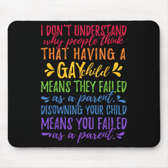 Gay Pride - Proud Parent Mom Dad Parenting Quote  Musmatta (Framsidan)