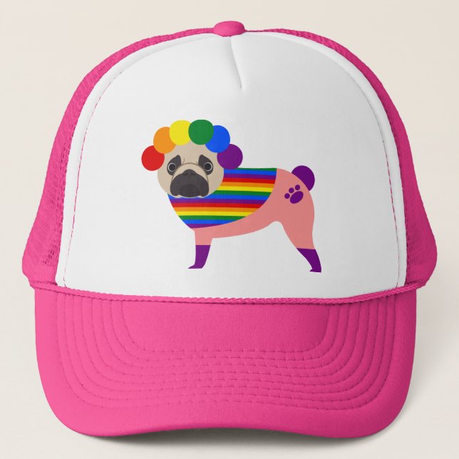 Gay pride Pug Tees and Gifts Keps (Framsida)