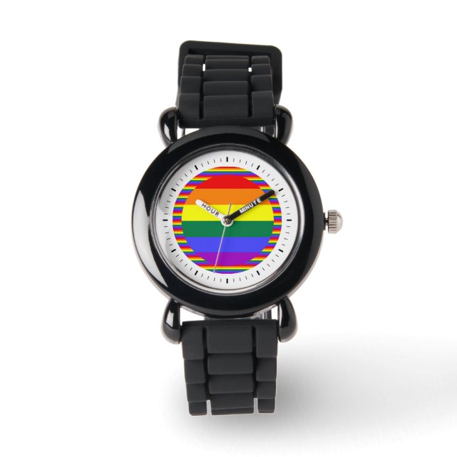 Gay pride Rainbow Armbandsur (Framsida)