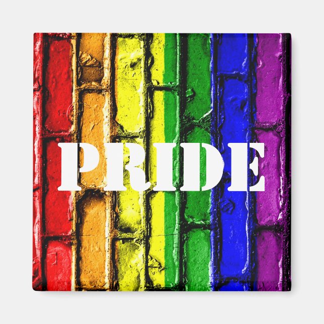Gay pride Rainbow Bricks magnet (Framsidan)