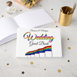 Gay pride Rainbow Bröllop Guest Bok