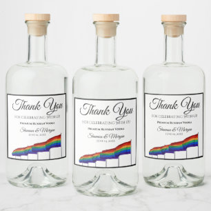 Gay pride Rainbow Bröllop Liquor Flaska-etikett Spritflaskor Etikett