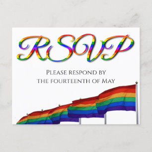 Gay pride Rainbow Bröllop OSA vykort