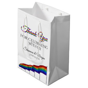 Gay pride Rainbow Bröllop Tack Gift Bag