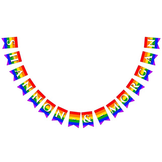 Gay pride Rainbow Bröllop Vimplar (Alla)