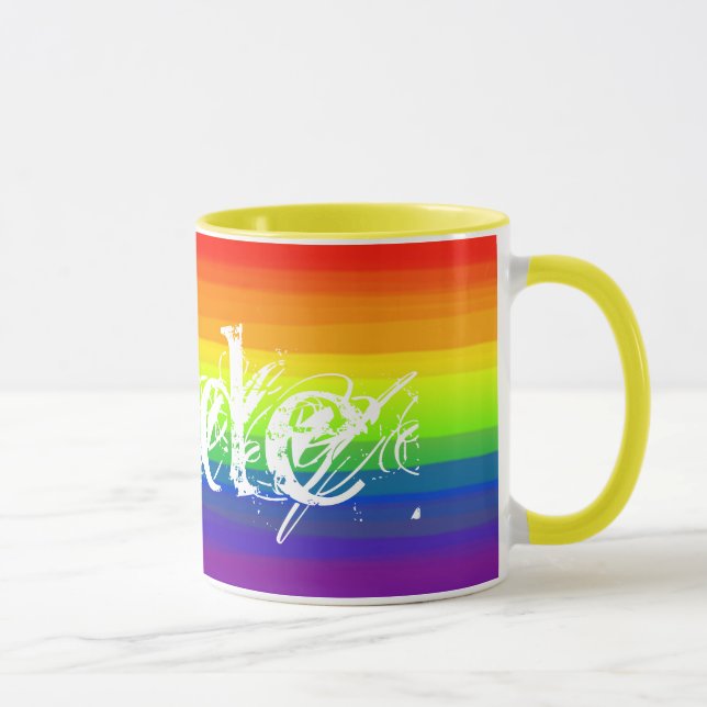 gay pride Rainbow Färg LGBT Gift Idea Mugg (Höger)