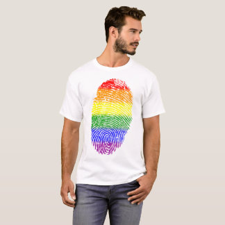 gay pride Rainbow Fingerprint Tee