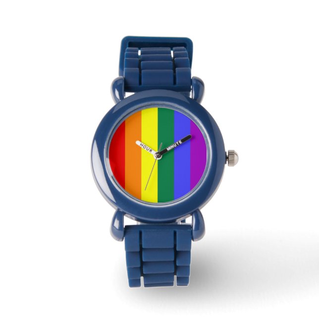 Gay pride Rainbow Flagga Armbandsur (Framsida)
