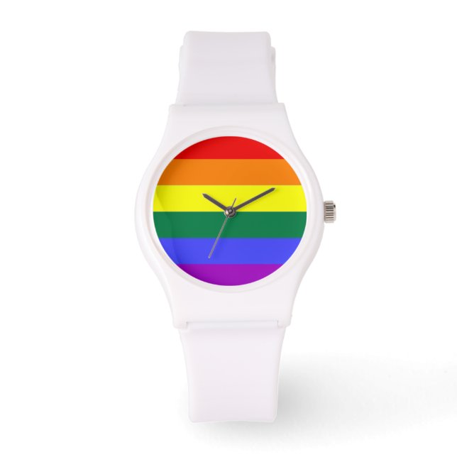 Gay pride Rainbow Flagga Armbandsur (Framsida)