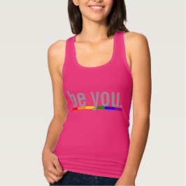 Gay pride Rainbow Flagga be dig Linne Med Racerback