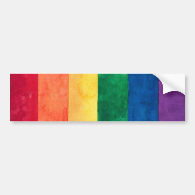 Gay pride Rainbow Flagga Bildekal (Framsidan)