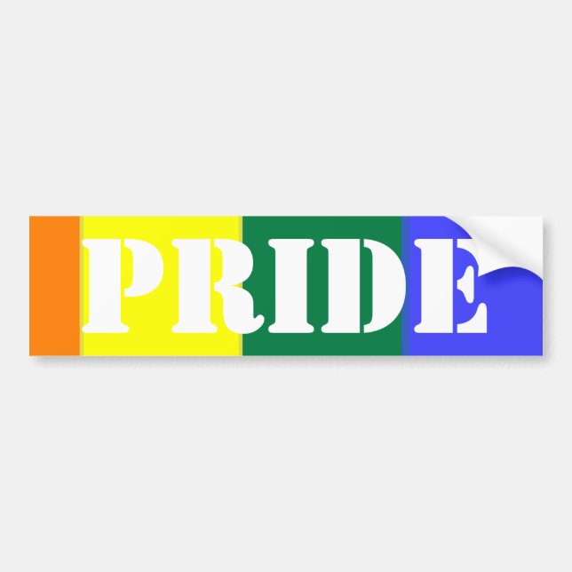 Gay pride Rainbow Flagga Bildekal (Framsidan)