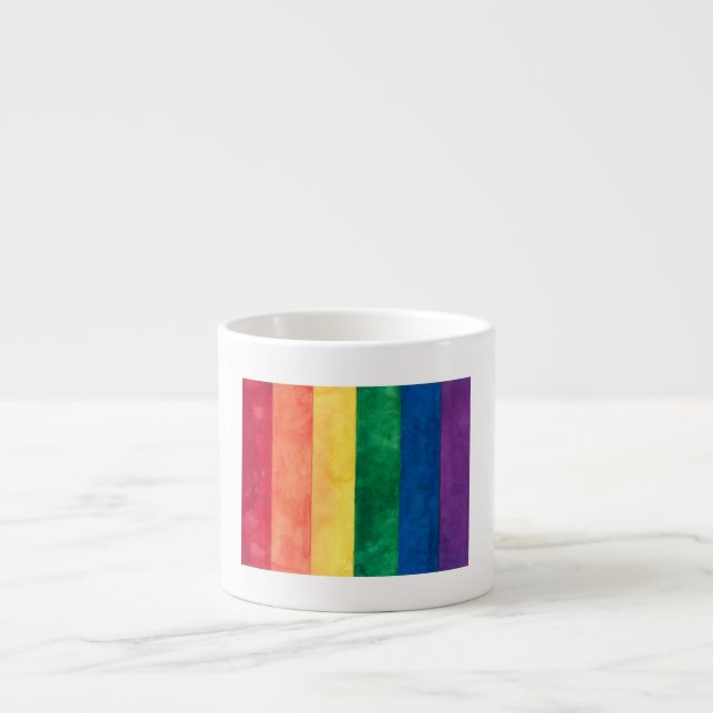 Gay pride Rainbow Flagga Espressomugg (Framsidan)