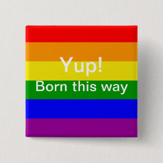 Gay pride Rainbow flagga, född på detta sätt Knapp