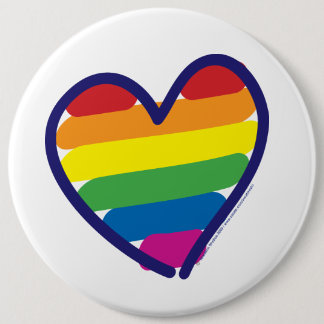 Gay pride Rainbow Flagga Heart Knapp