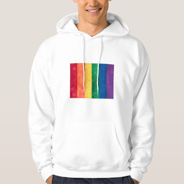 gay pride Rainbow Flagga Hoodie (Framsida)