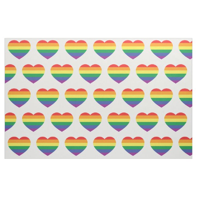 Gay pride Rainbow Flagga Kärlek Hjärta Tyg (Fat Quarter)