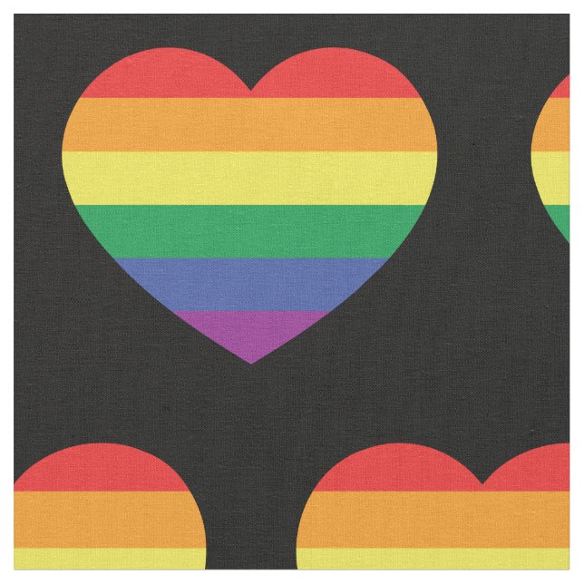 Gay pride Rainbow Flagga Kärlek Hjärta Tyg (Närbild)