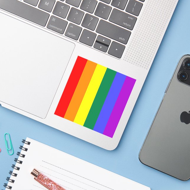 Gay pride Rainbow Flagga Klistermärken (Laptop med iPhone)