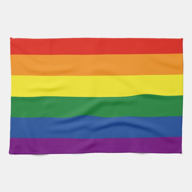Gay pride Rainbow Flagga Kökshandduk (Horisontell)
