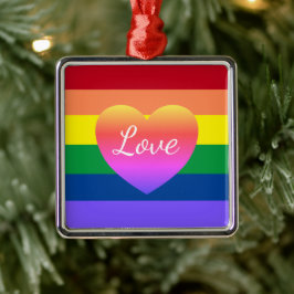 Gay pride Rainbow Flagga LGBTQ Julgransprydnad Metall