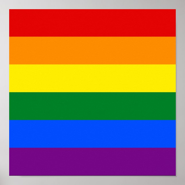 Gay pride Rainbow Flagga LGBTQ Support Kärlek Lesb Poster (Framsidan)
