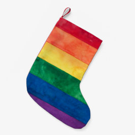 Gay pride Rainbow Flagga Liten Julstrumpa