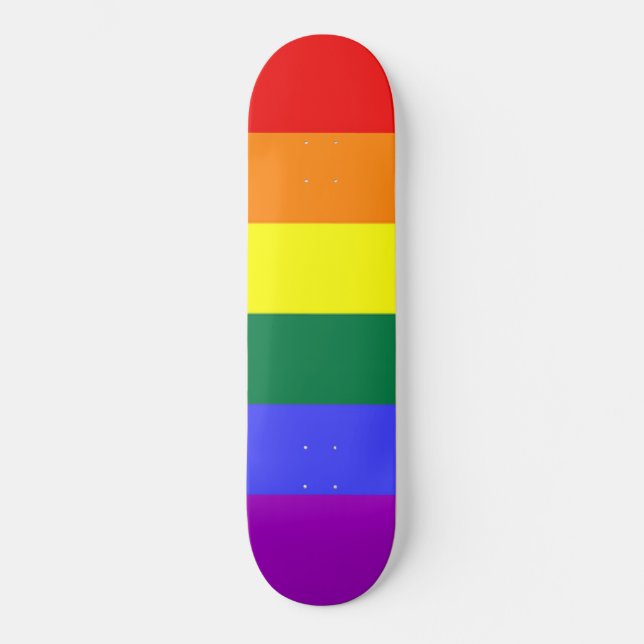 Gay pride Rainbow Flagga Mini Skateboard Bräda 18,5 Cm (Framsida)