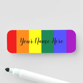Gay pride Rainbow Flagga Namnbricka