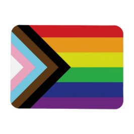 Gay pride Rainbow Flagga Progressiv HGBTQIA+ Magnet