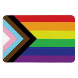 Gay pride Rainbow Flagga Progressiv HGBTQIA+ Magnet