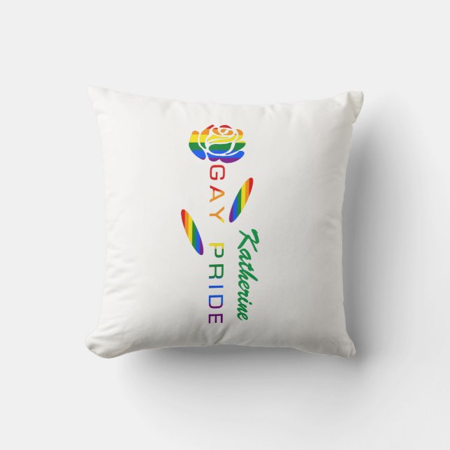 Gay pride Rainbow Flagga Ro Personlig Kudde (Framsida)