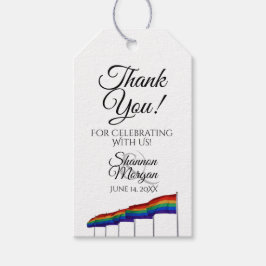 Gay pride Rainbow Flaggor Wedding Favor Tack Presentetikett