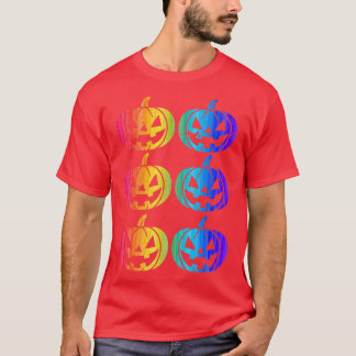 Gay pride Rainbow Happy halloween Pumpkin Jack O L T Shirt
