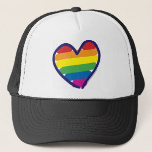 Gay pride Rainbow Heart Keps